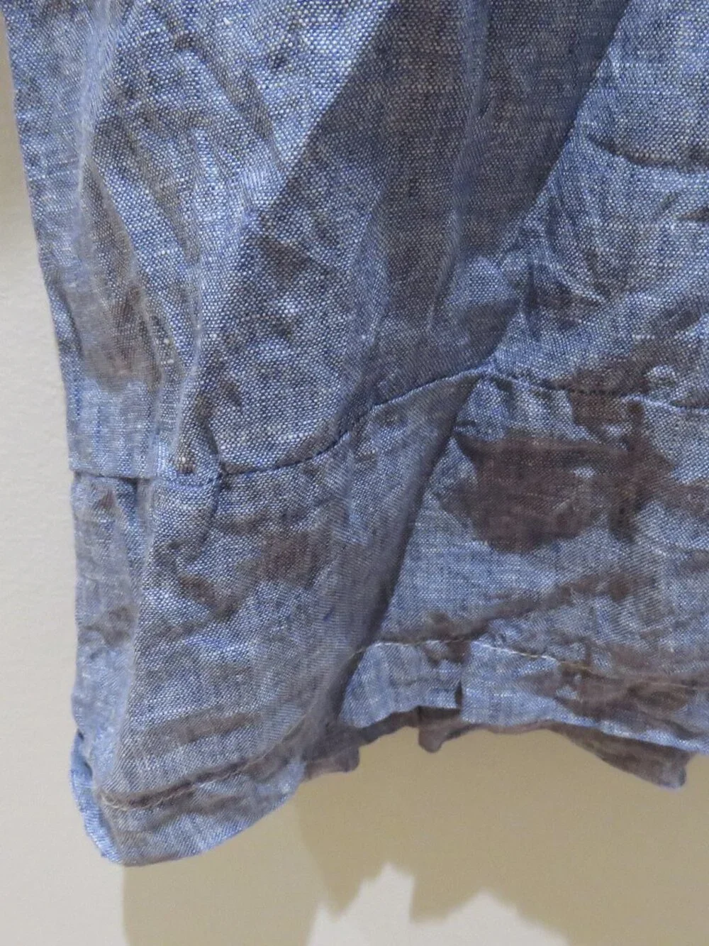 CP SHADES Regina 100% Linen Tunic Light Blue Gauzy Sml Coastal Beach Lagenlook - Picture 9 of 15